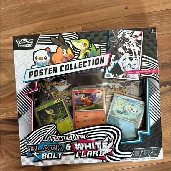 Pokemon Scarlet & Violet Black Bolt & White Flare Poster - Picture 1 of 2